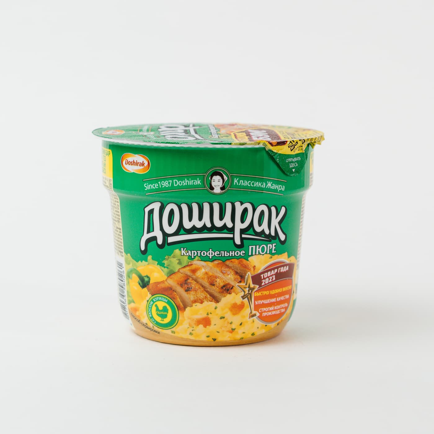 Пюре картофельное Доширак со вкусом курицы 40гр (стакан)