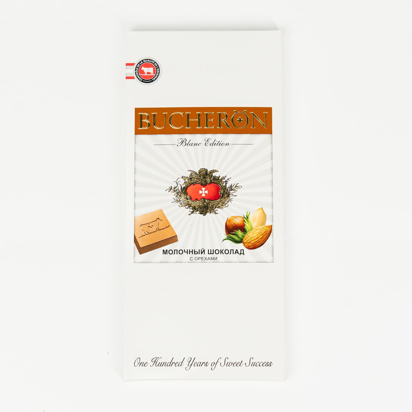 Шоколад BUCHERON Blanc Edition молочный шоколад с орехами 85 г
