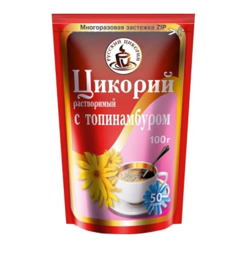 Цикорий растворимый с топинамбуром 100гр (зип-пакет)